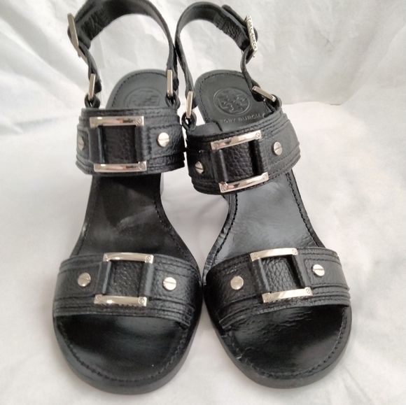 Tory Burch Carys Leather Wedges size 9M - Picture 16 of 16
